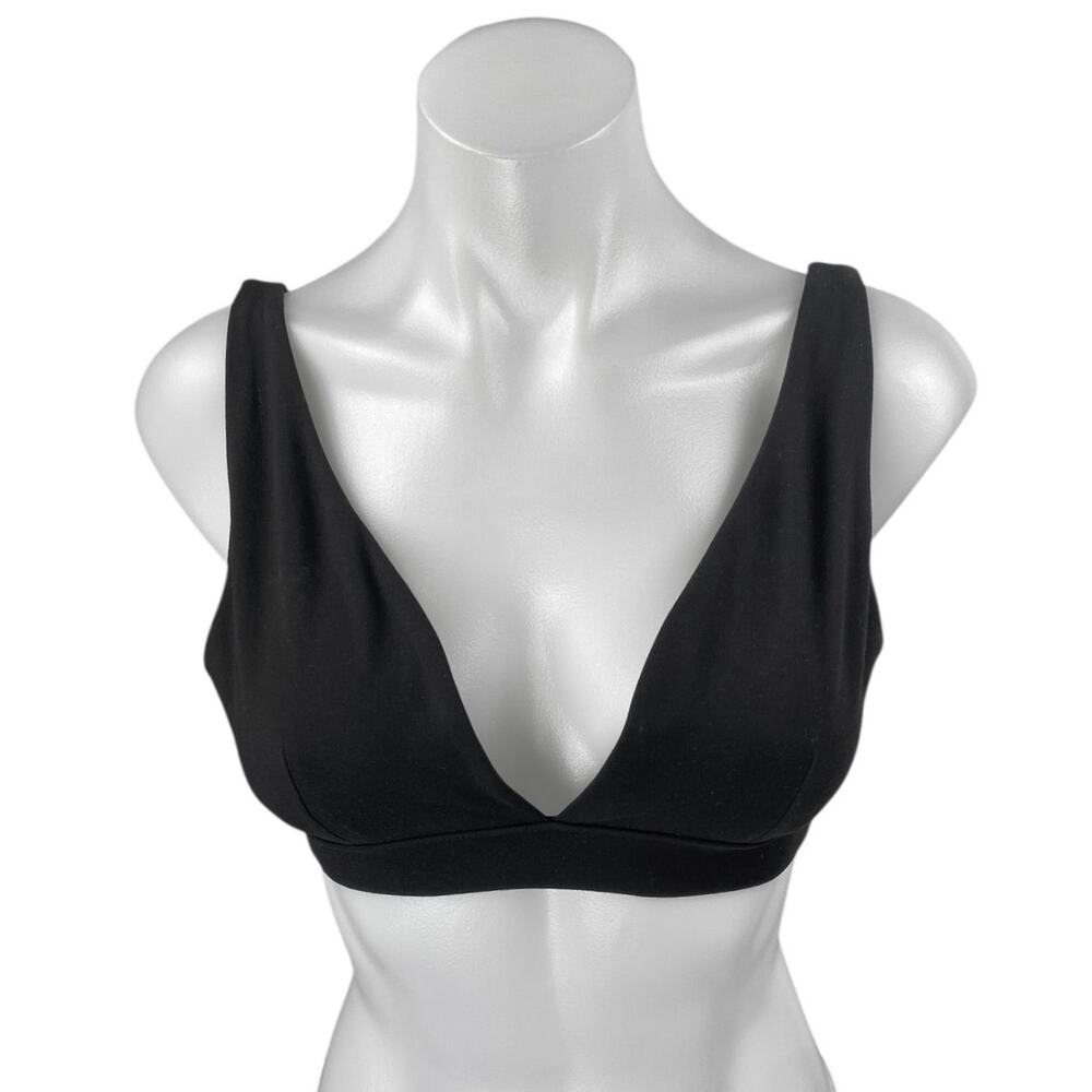 WeWoreWhat Women's Black Sleeveless Cami Camisole V-neck Crop Tank Top Size M